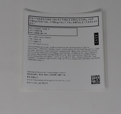 Label (51662 1698 2 Case)